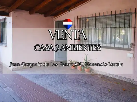 VENTA CASA 3 AMBIENTES COCHERA VARELA