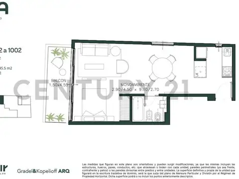 Angel Gallardo 100, Piso 2