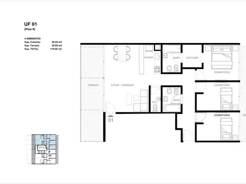 Departamento semipiso en pozo de cuatro ambientes - Venta - Bajo Belgrano - Excelente oportunidad.