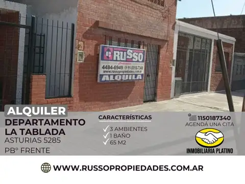 Alquiler PH 3 Ambientes Tablada