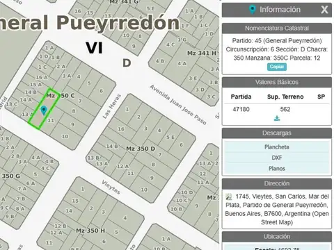 Terreno en Venta en San Carlos, USD 110.000