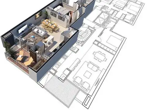 DEPARTAMENTO DE UN AMBIENTE A ESTRENAR