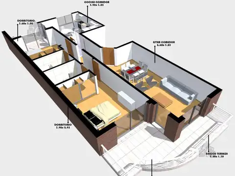 Departamento en Venta con 1 cocheras