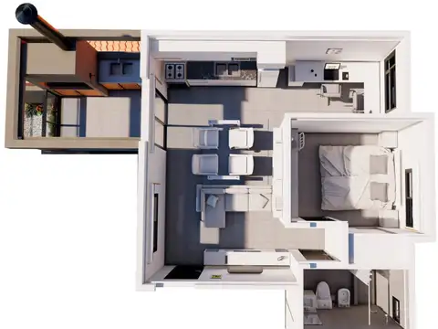 Diagonal Estrada 600, Piso PB