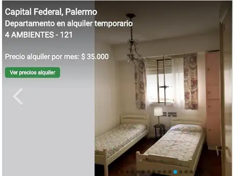 Amplio y luminoso 3 amb en Palermo