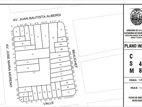 Terreno en Venta en Caballito, USD 700.000