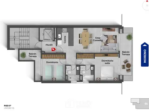 Departamento en Venta en Centro, USD 107.500