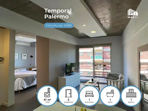 Excelente Dpto. 2 ambientes en Alquiler Temporal