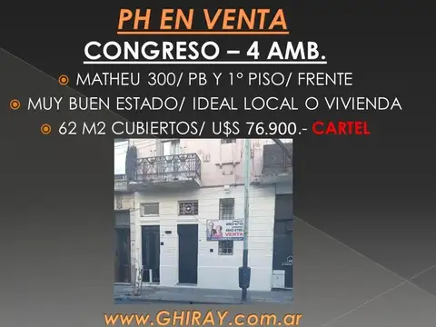 Depto Tipo Casa en Venta de 4 ambientes