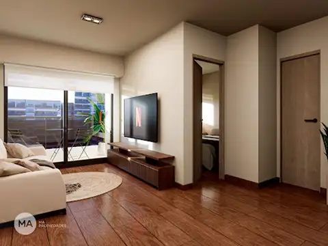 Departamento 2 ambientes con 1 baño