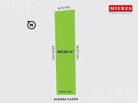 Lote en venta en Avda Cazón al 500