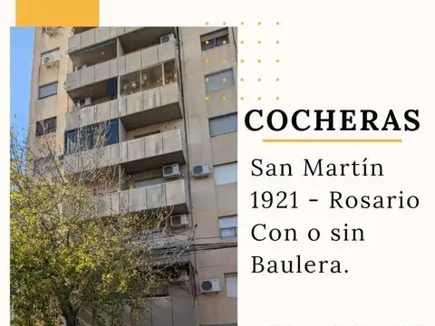 Oportunidad Venta Cocheras y/o Bauleras  en Centro Rosario