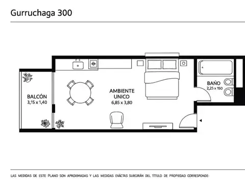 Departamento en Venta de Monoambiente