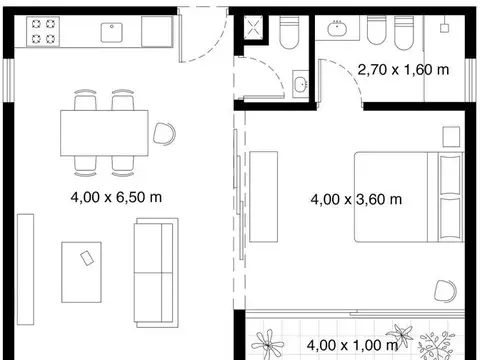 Departamento en Venta de 2 ambientes