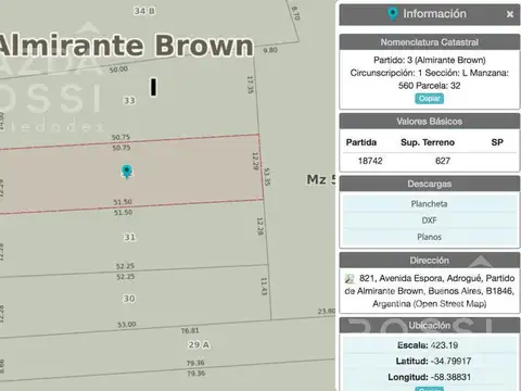 Av. Espora nº al 800