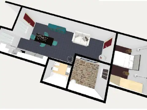 Depto Tipo Casa en Venta de 1 dormitorio