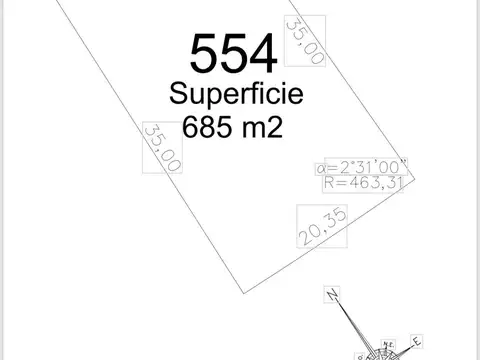 Terreno en Venta 21  mts Fondo