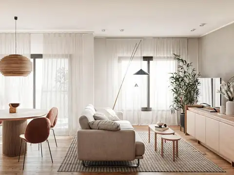 Departamento 2 ambientes con 2 baños