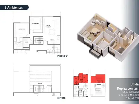 Departamento en Venta de 2 ambientes