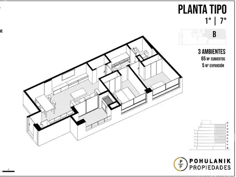 Departamento en Venta de 2 dormitorios