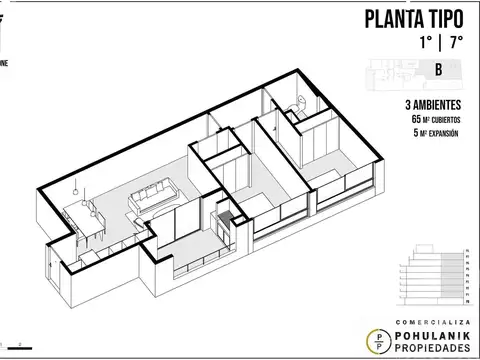 Departamento en Venta de 2 dormitorios