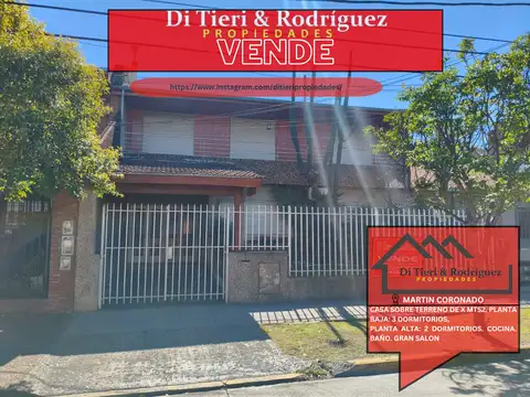 Casa 5 amb. con gran fondo y salón en planta alta – Alem al 6900