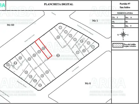 Terreno en Venta 36  mts Fondo