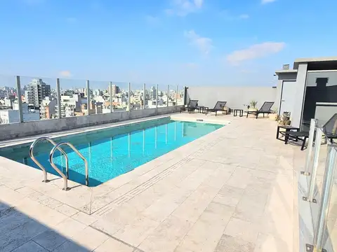 Departamento Monoambiente al frente/cochera/baulera pileta/sum y gimnasio en Villa Urquiza.