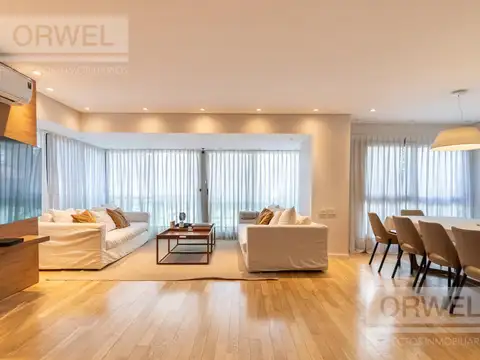 Departamento 3 dormitorios con dependencia y 1 o 2 cocheras. Venta. Amenities.