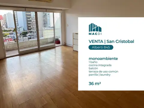 Excelente Departamento mono ambiente en Venta