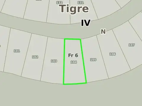 Terreno en Venta 18  mts Frente