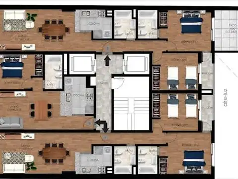 Departamento 4 ambientes con 2 baños