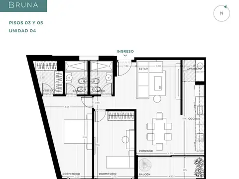 Dorrego 1900, Piso 1