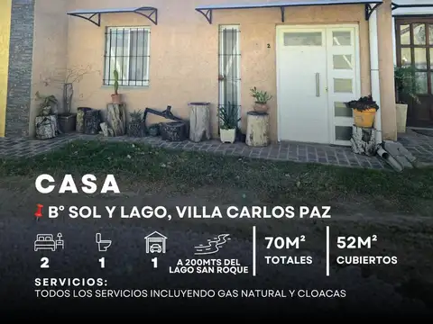 VENTA PH 2 DORMITORIOS EN BARRIO SOL Y LAGO - VILLA CARLOS PAZ