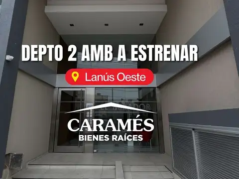 Depto a estrenar de 2 amb con cochera en pleno Lanús O. Edificio full amenities
