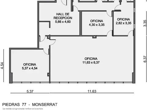 Oficina 190 m2 categoria A  con 2 cocheras fijas y cubiertas