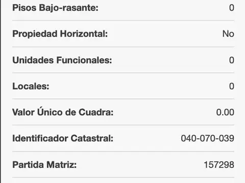 Terreno en Venta de 432,0 m2