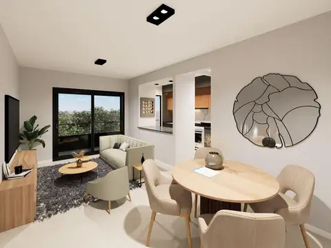 Departamento 2 ambientes con 1 baño