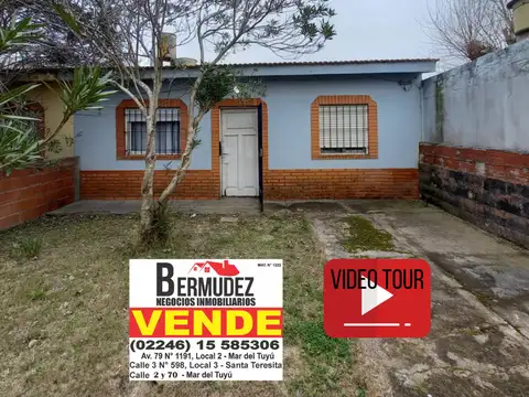 Chalet venta 3 amb Santa Teresita Calle 11 entre 38 y 39 Sola en lote 