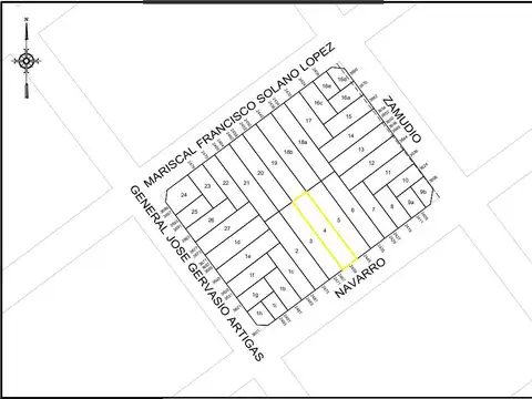 Terreno en Venta 8  mts Frente