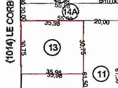 Terreno en Venta 36  mts Fondo