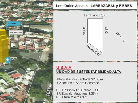 Terreno en Venta en Liniers, USD 300.000