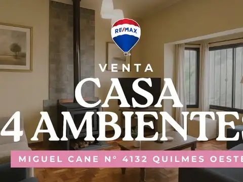 VENTA CASA 4 AMB COCHERA PILETA QUINCHO QUILMES