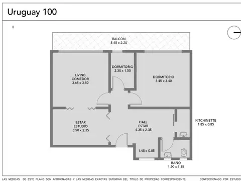 Departamento 3 ambientes con 1 baño