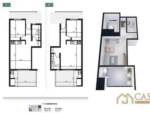 Venta departamentos de pozo financiados, cañada del sol