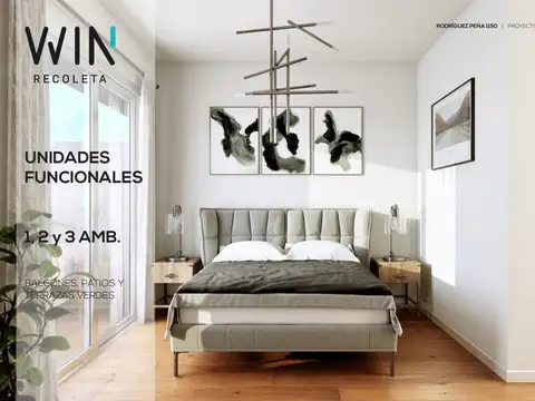 Departamento 2 ambientes con 2 baños