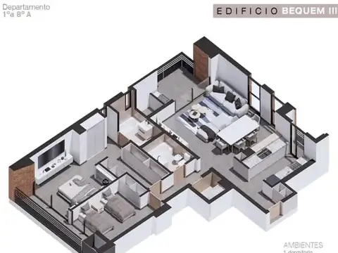 Departamento en Venta de 3 ambientes