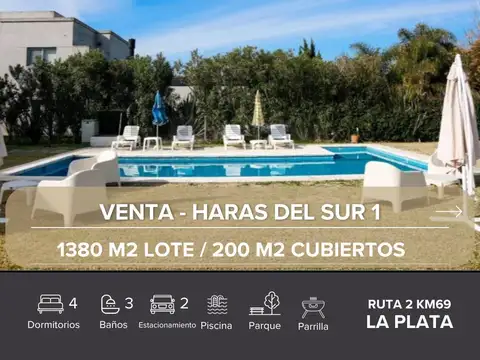 Venta Casa 4 Dormitorios Amueblada Haras del Sur I