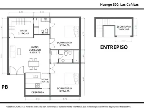 Depto Tipo Casa en Venta de 3 ambientes