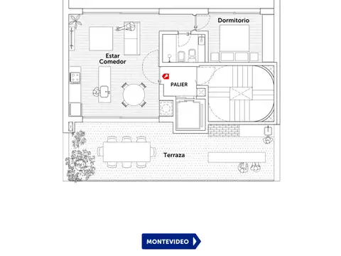 Departamento en Venta de 1 dormitorio